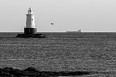 Sakonnet  Point Lighthouse BW